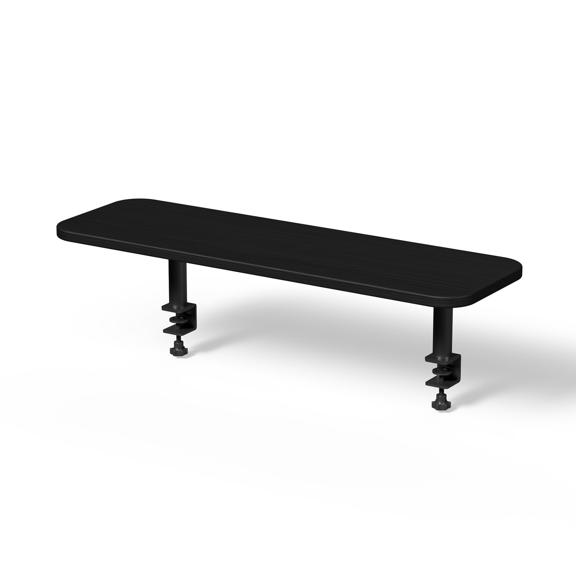 Black bunk table on a white background
